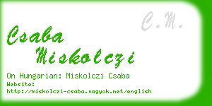 csaba miskolczi business card